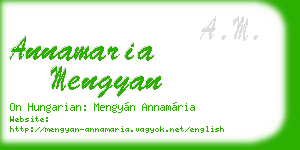 annamaria mengyan business card