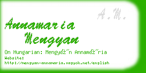 annamaria mengyan business card